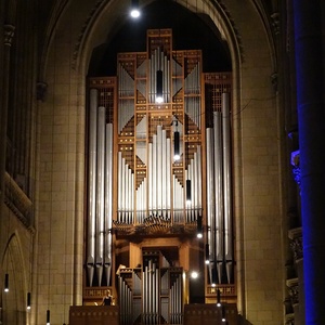 Lilo Kunkel an der Rudigierorgel