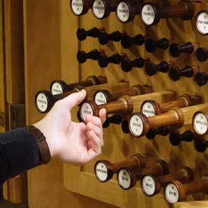 Dommusikassistent Gerhard Raab an der Rudigierorgel