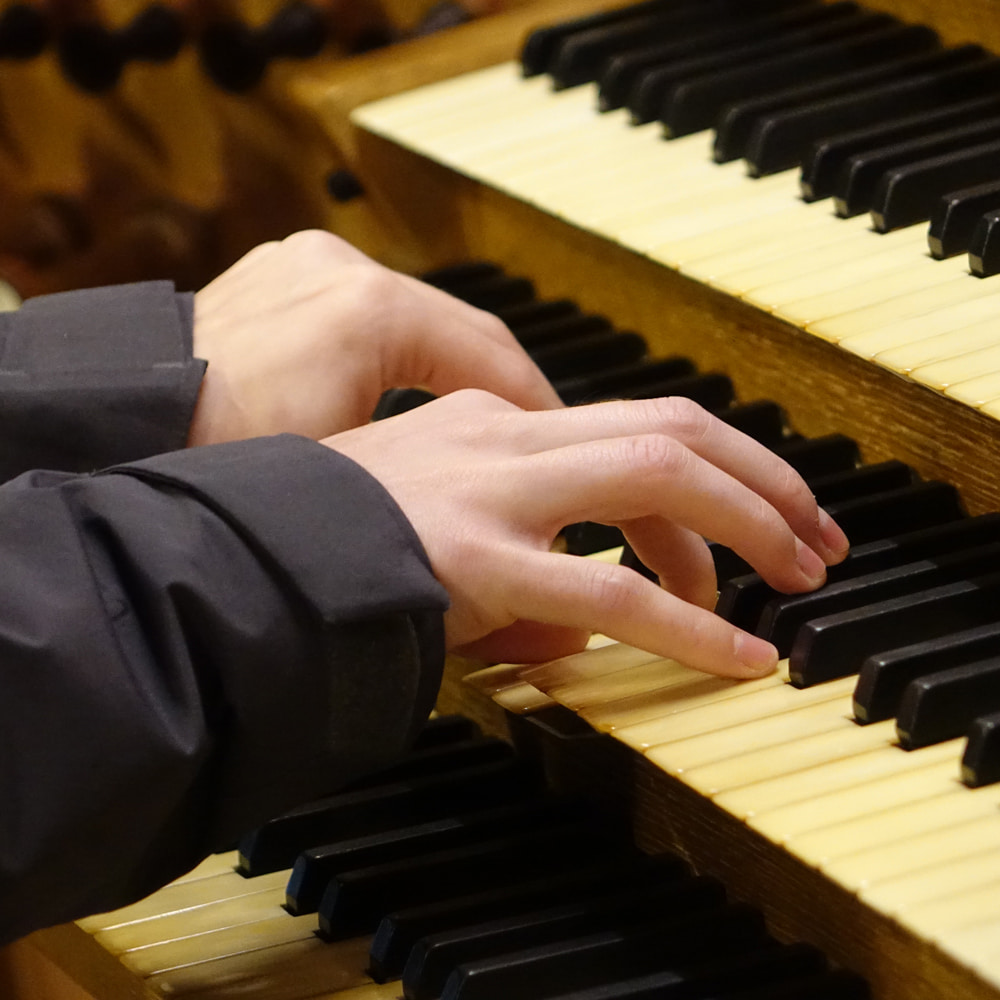 Dommusikassistent Gerhard Raab an der Rudigierorgel